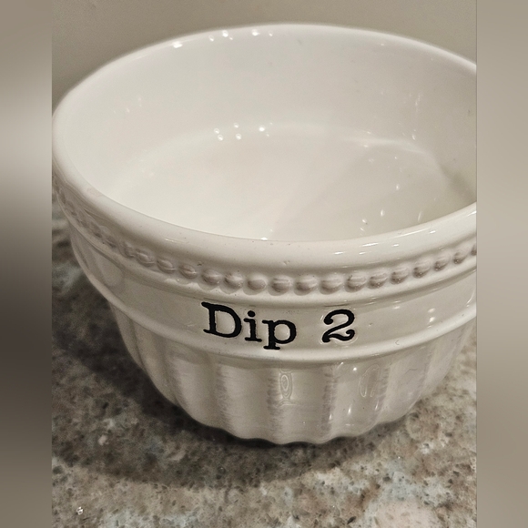 Mud Pie Dip's the Thing Stacked Dip Cups Ceramic - Picture 3 of 8